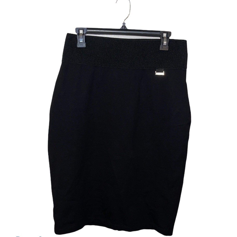 Black Calvin Klein High Elastic Waisted Skirt